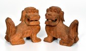 Folk Art Carved Whimsy Dogs Am