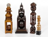 Folk Art Carved Wood Ball in C