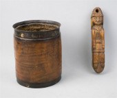 FOLK ART CARVED WOOD BOX WITH