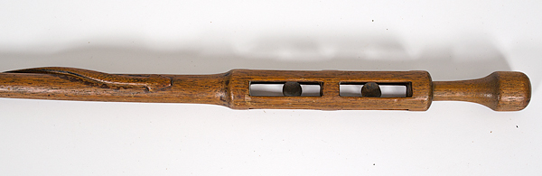Folk Art Carved Wood Cane American.