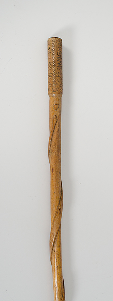 Folk Art Carved Wood Cane