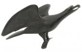 FOLK ART CARVED WOOD EAGLE WEA