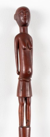 FOLK ART CARVED WOOD FIGURAL E