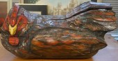 FOLK ART CARVED WOOD FIGURE OF