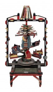 FOLK ART CARVED WOODEN MERRY-G