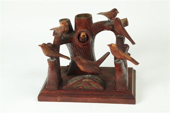 FOLK ART CARVING OF BIRDS.  Found