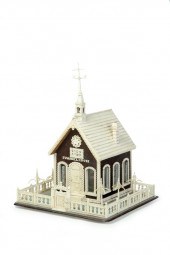 FOLK ART CARVING OF CHURCH BY