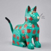 FOLK ART CATA folk art cat wit