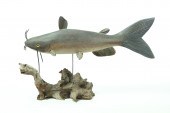 FOLK ART CATFISH BY SHERMAN HE