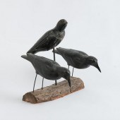 FOLK ART CROW DECOY GROUPA mur