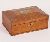 Folk art curly maple sewing/wo