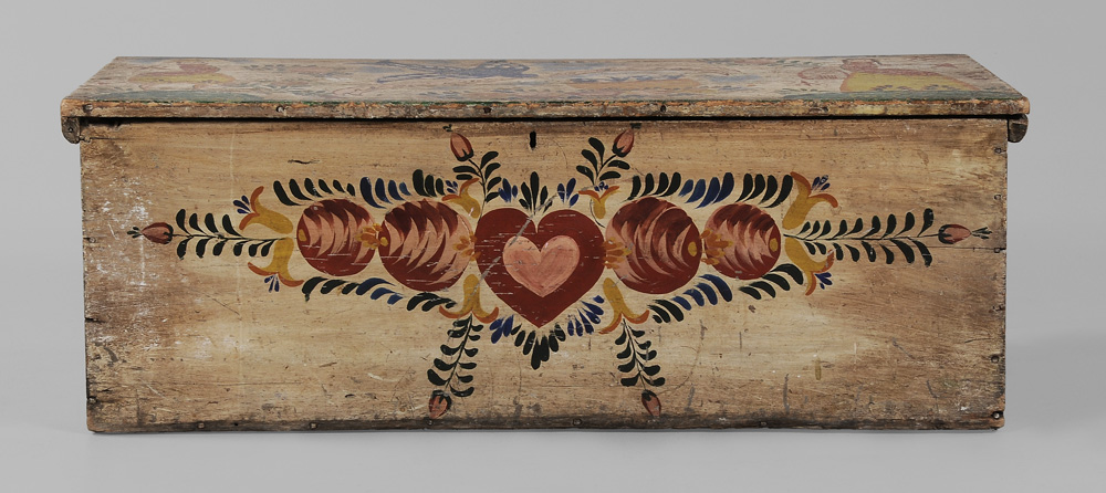 Folk Art Decorated Blanket Chest by