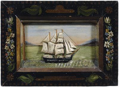 Folk art diorama, &quot;Convict