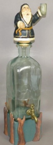 FOLK ART DISPENSER BOTTLE BY D