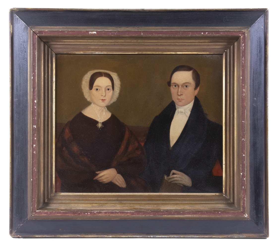 FOLK ART DOUBLE PORTRAIT Naive
