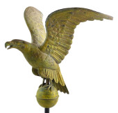 FOLK ART: EAGLE ON GLOBE WEATH
