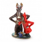 FOLK ART FIGURAL COMPOSITION,