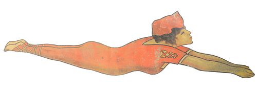FOLK ART FIGURE JANTZEN BATHING
