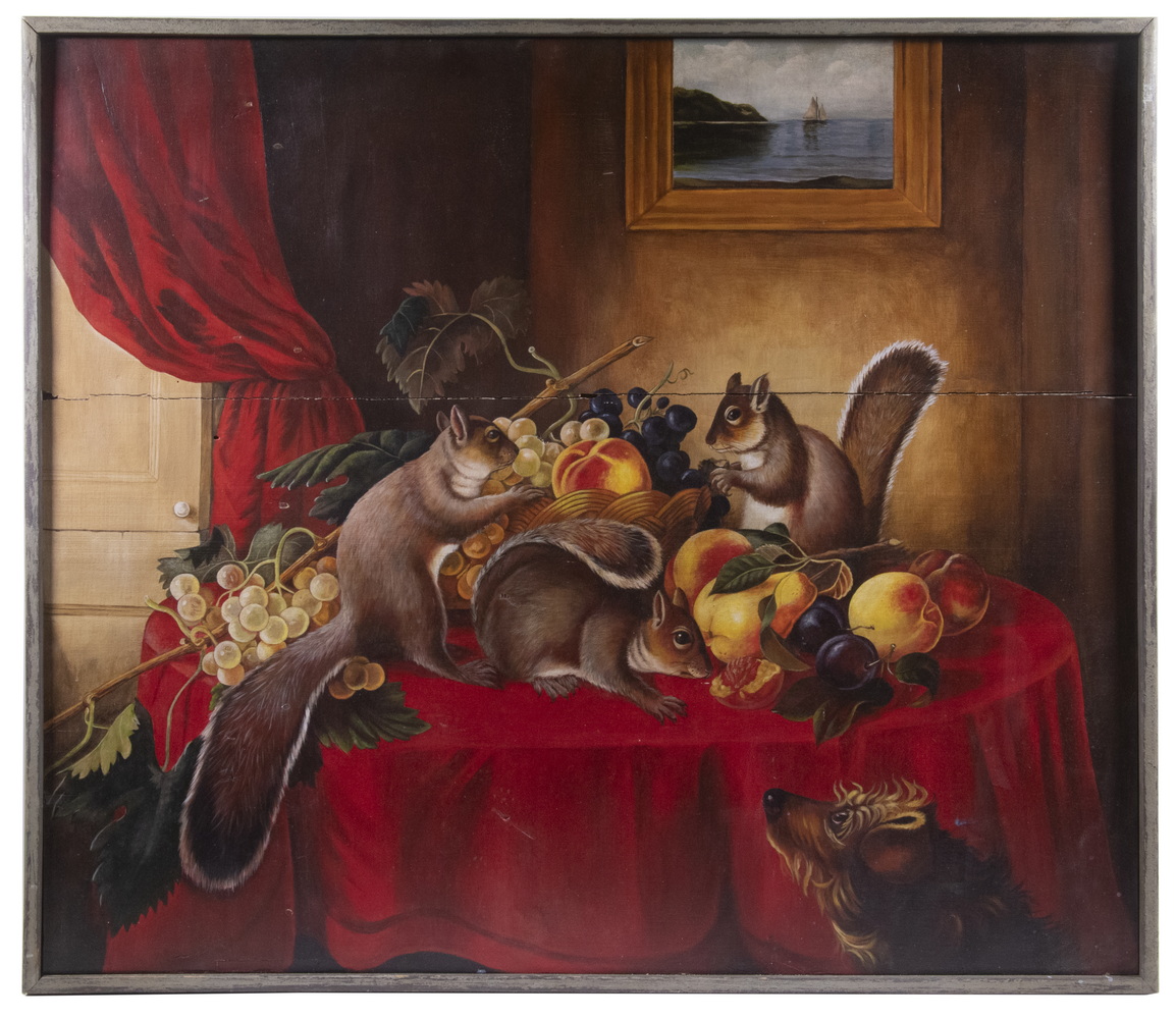 FOLK ART FIREBOARD WITH