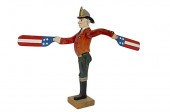 Folk Art Fireman Whirly-Gig Am