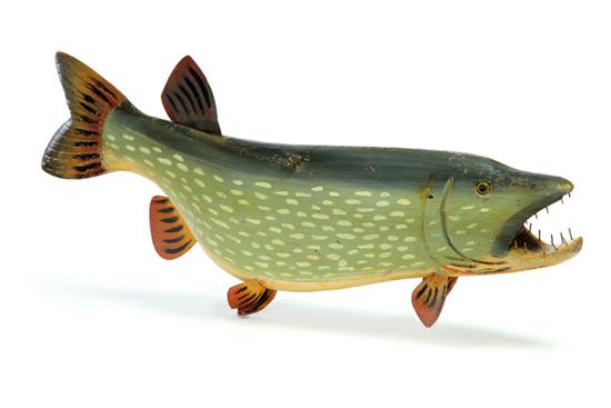 FOLK ART FISH CARVING.  American 
