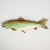 FOLK ART FISH CARVINGSTwo pain