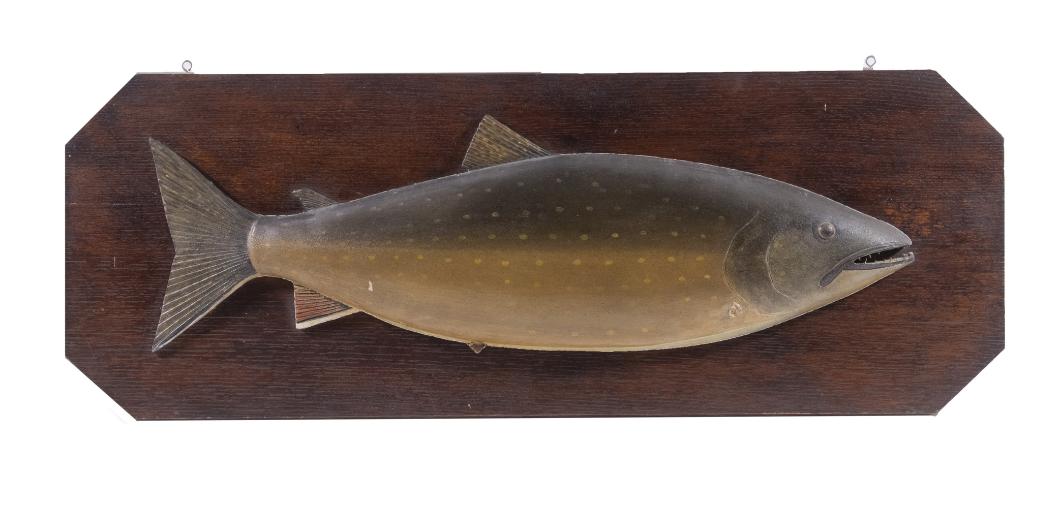 FOLK ART FISH PLAQUE Ca 1900 Carved