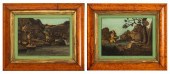 FOLK ART FISHING SCENE REVERSE