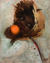 FOLK ART FLORIDA PAINTING WITH