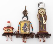 FOLK ART FOUND OBJECT DOLLS, 3