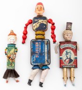 FOLK ART FOUND OBJECT DOLLS, 3
