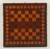 Folk art game board with decor