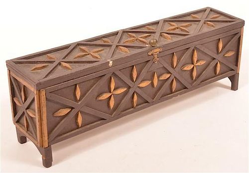 FOLK ART GEOMETRIC DECORATED