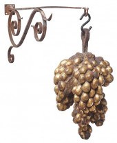FOLK ART GILT AND WROUGHT IRON