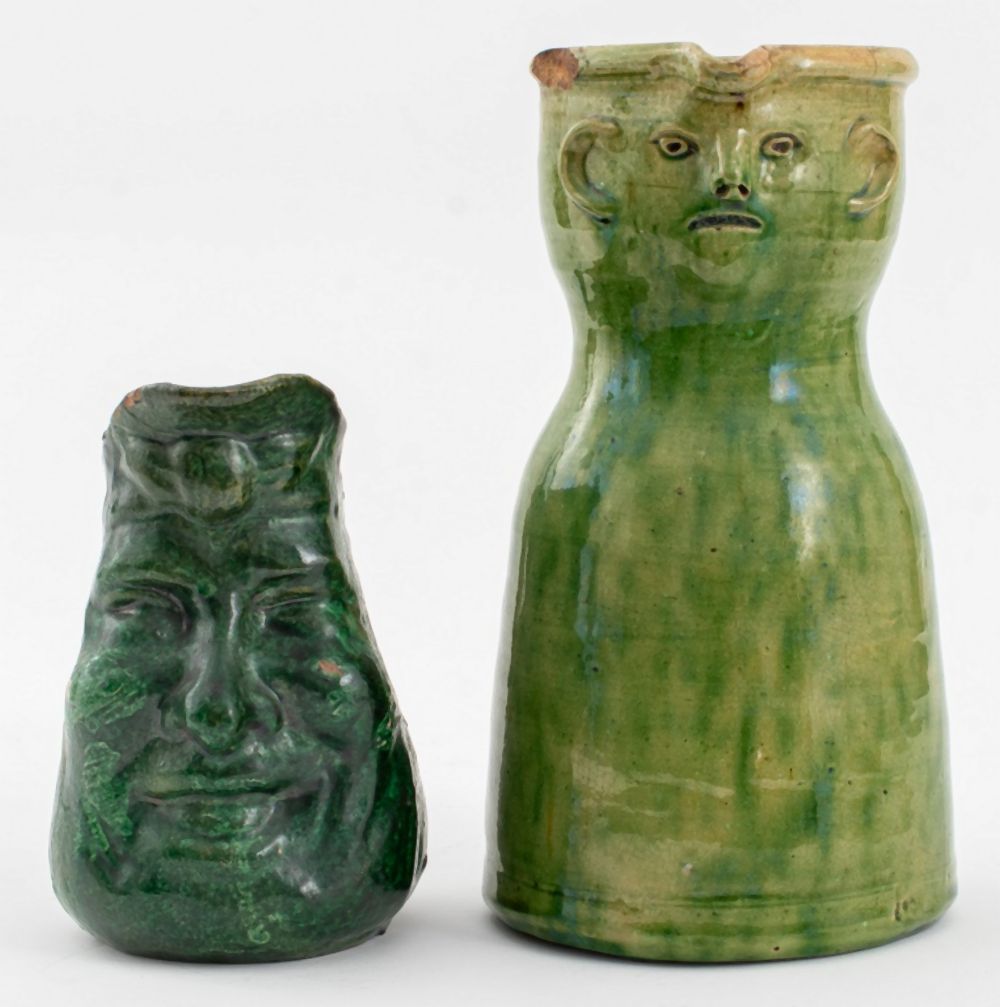 FOLK ART GREEN-GLAZED POTTERY