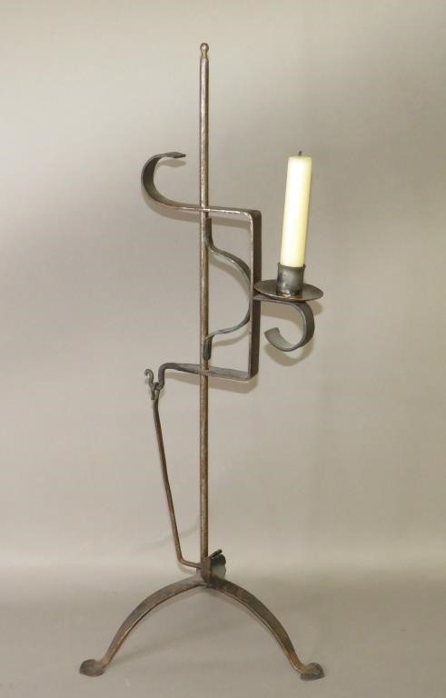 FOLK ART HAND FORGED FOOTED
