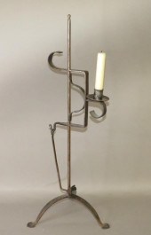 FOLK ART HAND FORGED FOOTED AD