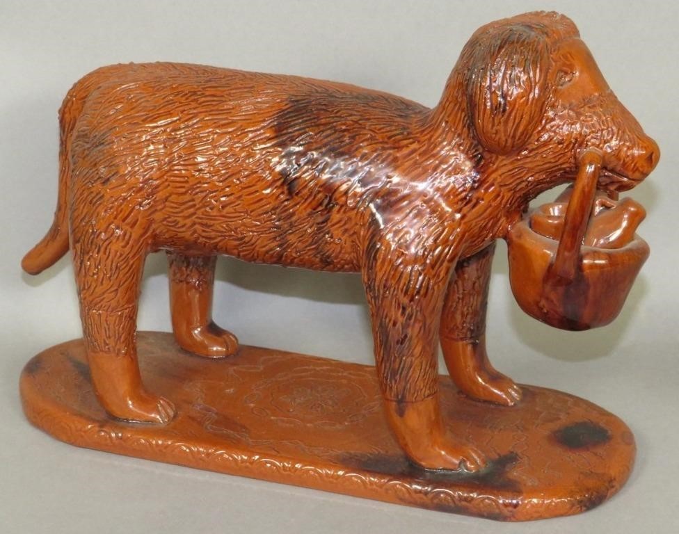 FOLK ART HAND MOLDED REDWARE