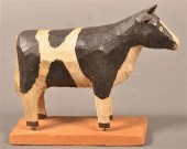 FOLK ART HOLSTEIN COW BY W. GO