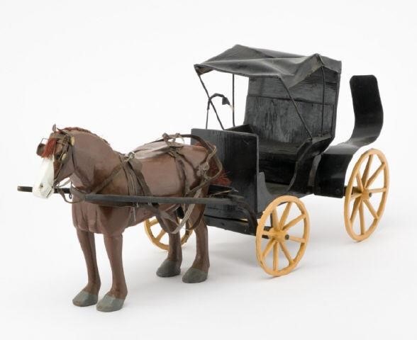 FOLK ART HORSE & BUGGY, CA. 1970A