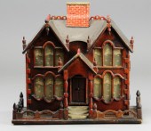 FOLK ART HOUSE STILL BANK Extr