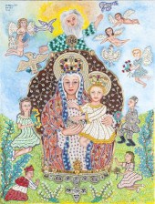 Folk Art Jeweled Icon by Karol