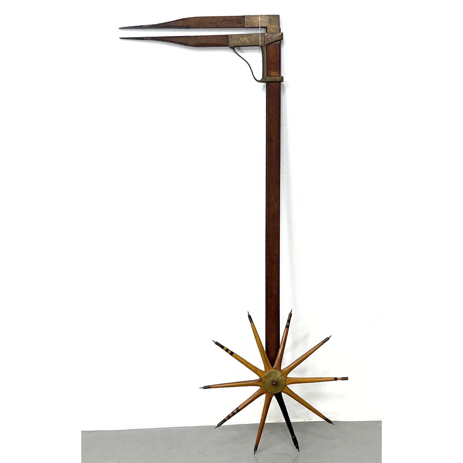 FOLK ART LOG TIMBER CALIPER RULE