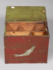 FOLK ART LURE BOX, POSSIBLY SO