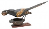 FOLK ART MAGPIE ROBBING A BIRD