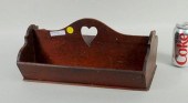 FOLK ART MAHOGANY CUTLERY BOX
