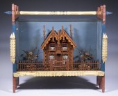 FOLK ART MODEL HOUSE IN TRAMP
