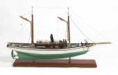 FOLK ART MODEL OF A STEAM/SAIL