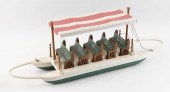 FOLK ART MODEL OF A PONTOON TO