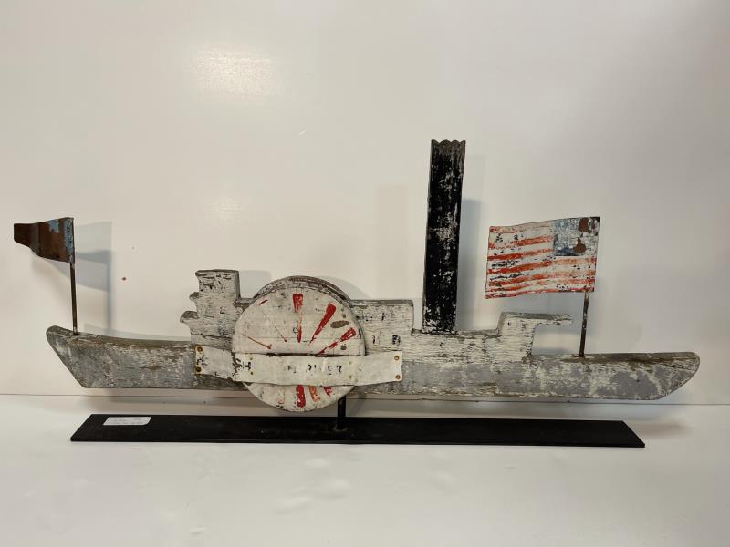 FOLK ART  PADDLEWHEEL WEATHERVANE